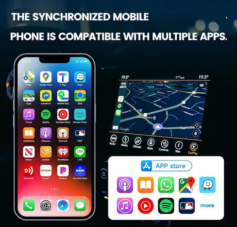 محول CarPlay اللاسلكي وAndroid Auto، تصميم ألومنيوم صغير الحجم للغاية مع تقنية النطاق المزدوج، USB-C/USB-A متوافق مع مركبات CarPlay السلكية in Kuwait