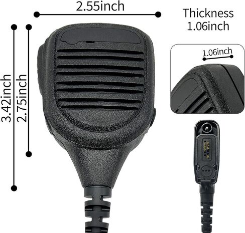 10 Pack PMMN4050AL PMMN4025AL PMMN4025 PMMN4050A Heavy Duty Remote Speaker Mic Shoulder Lapel Microphone for APX6000 APX7000 APX8000 XPR6550 XPR6580 XPR7550e XPR7550 XPR7350e Portable Radio in Saudi Arabia