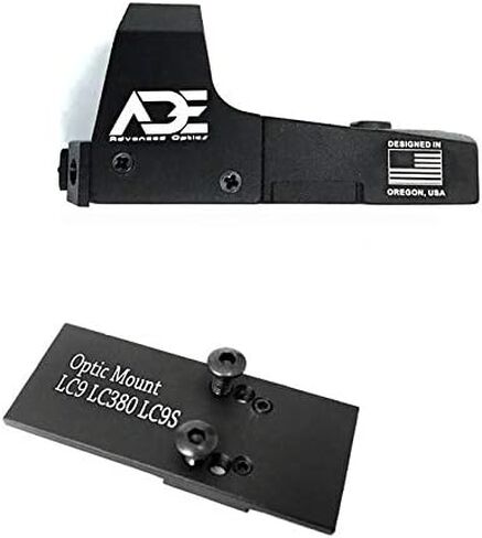 Ade Advanced Optics Mini RD3-006x Green Dot Reflex البصر لـ Ruger LC9، LC380، LC9S لوحة تركيب المسدس التي تحل محل البصر الخلفي in Kuwait