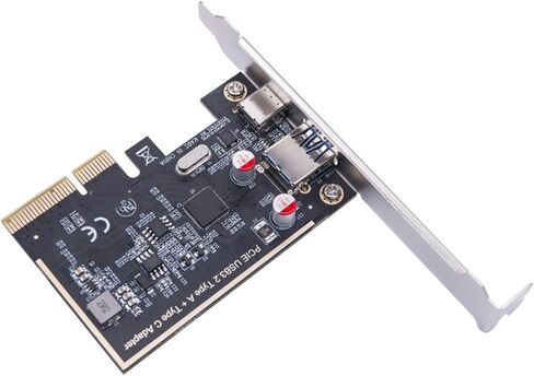 PCIE USB3.2 10Gbps Expansion Card PCIE To 2 Port Type C+A ASM1142 Chip Adapter USB Adapter For Desktop PC Expansion Card in Saudi Arabia