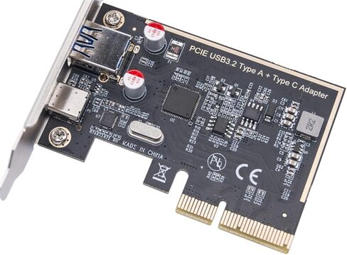PCIE USB3.2 10Gbps Expansion Card PCIE To 2 Port Type C+A ASM1142 Chip Adapter USB Adapter For Desktop PC Expansion Card in Saudi Arabia