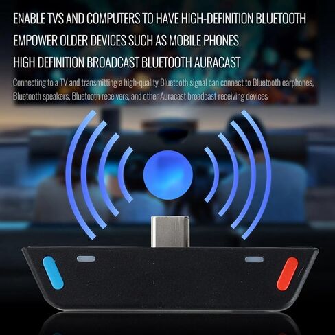 Aboiled Type-C Bluetooth 5.4 Transmitter for Headphones - High-Definition Auracast Audio Streaming for Mobile and Game Players in Kuwait
