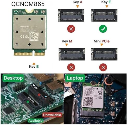 Aboiled WiFi 7 Network Card - Bluetooth 5.4 Tri-Band 5800M M.2 NGFF WiFi Adapter for High-Speed Internet in Kuwait