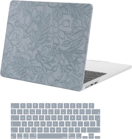 Moseso متوافق مع MacBook Air 13 بوصة الحالة 2025 2024 2023 2022 M3 A3113 M2 A2681 ، مقفات خضراء منسوب الكركديه. in Kuwait