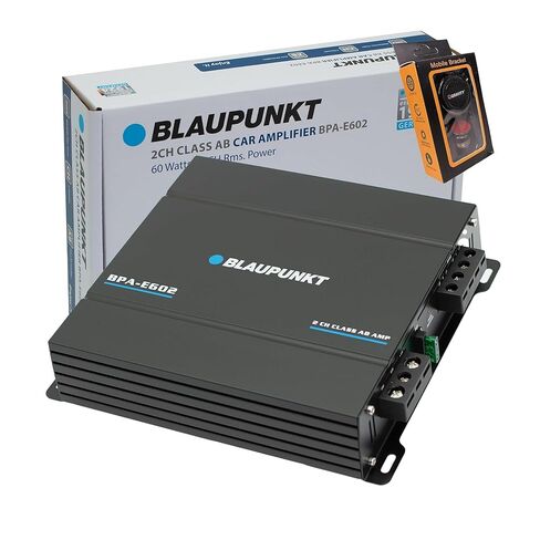 BLAUPUNKT BPA-E602 2-Channel Class AB Car Amplifier - 800W Max Power, 180W RMS Bridged - Compact Design for Crystal-Clear Audio in Saudi Arabia