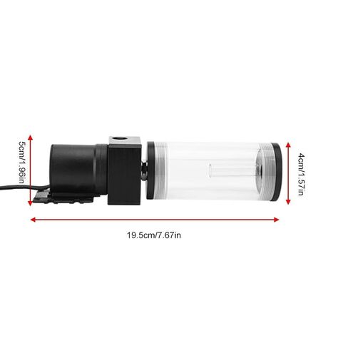 19W 12v CPU Water Cooling Pumpe Reservoir DIY Combo, 800L/H, G 1/4" Thread Port, PC CPU Water Cooling System Heat Exchanger Tool, Transparent Acrylic Material, Easy Install(110mm) in Kuwait