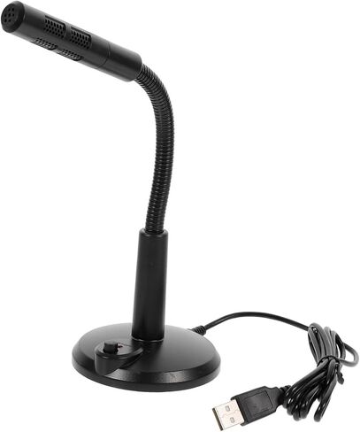 ميكروفون سطح المكتب USB من HOMSFOU مع حامل، تصميم مدمج، واجهة USB، ميكروفون لبث الألعاب والدردشة للكمبيوتر والكمبيوتر المحمول in Kuwait