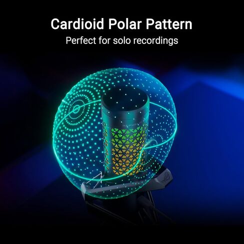 ASUS ROG Carnyx RGB Condenser Gaming Microphone Black (Gaming, Streaming and Podcast, 25 mm Capacitor Capsule, 192 kHz / 24 Bit Sampling Rate, High Pass Filter, Pop Filter, Metal Holder, Aura Sync) in Saudi Arabia