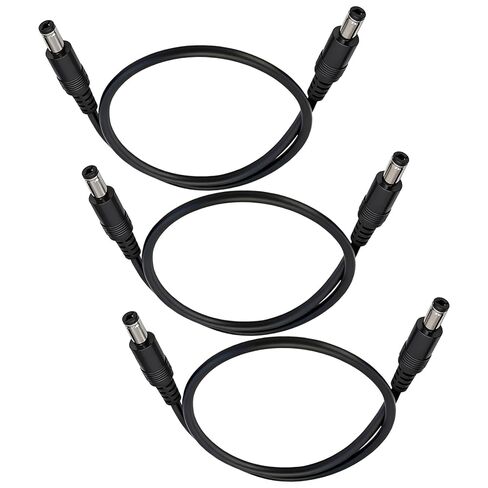 1.6FT 5.5mmx2.5mm DC كابل الطاقة 3 حزم، 18AWG ذكر إلى ذكر تمديد الحبل، 12V / 24V موصل الطاقة في حالات الطوارئ DC5525، لكاميرا CCTV، الألواح الشمسية المحمولة in Kuwait
