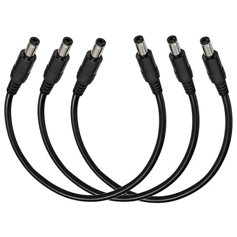 1.6FT 5.5mmx2.5mm DC كابل الطاقة 3 حزم، 18AWG ذكر إلى ذكر تمديد الحبل، 12V / 24V موصل الطاقة في حالات الطوارئ DC5525، لكاميرا CCTV، الألواح الشمسية المحمولة in Kuwait