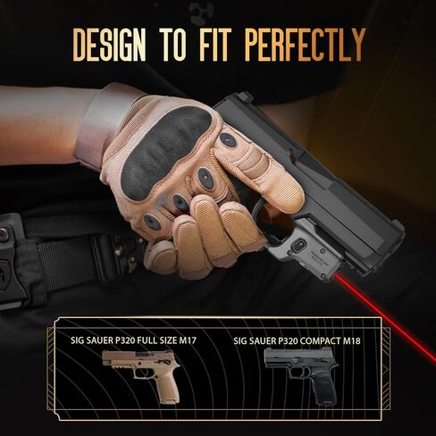 WARRIORLAND Red Laser Sight Fit Sig Sauer P320 Compact M18 & P320 بالحجم الكامل M17، أول شعاع أحمر مع مؤشر الطاقة، ليزر P320 مع مفتاح تشغيل/إيقاف يمكن استخدامه بكلتا اليدين، WLS-112 in Kuwait