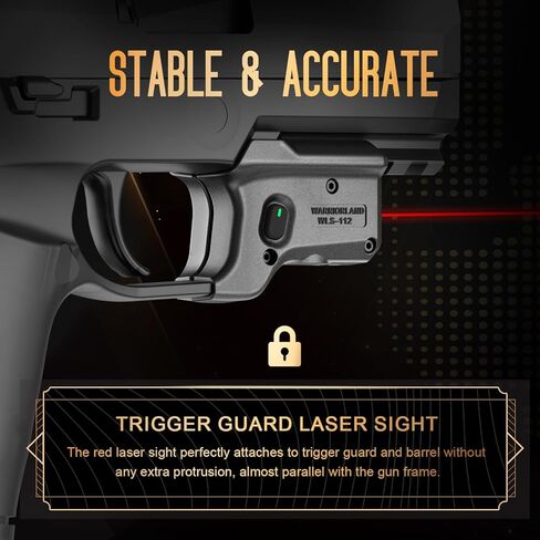 WARRIORLAND Red Laser Sight Fit Sig Sauer P320 Compact M18 & P320 بالحجم الكامل M17، أول شعاع أحمر مع مؤشر الطاقة، ليزر P320 مع مفتاح تشغيل/إيقاف يمكن استخدامه بكلتا اليدين، WLS-112 in Kuwait
