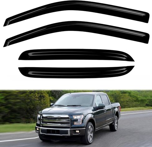 واقيات النوافذ واقيات المطر لطاقم الكابينة 2001-2006 تشيفي سيلفرادو جي إم سي سييرا 1500HD 2500HD 3500 يوكون XL 1500 2500 شريط تنفيس الشمس على اللون الأخضر الداكن in Kuwait