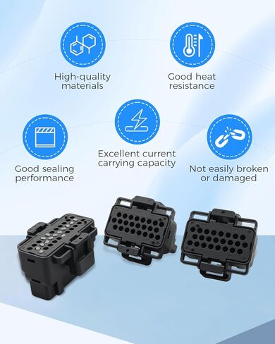 FICM Fuel Injection Control Module Connector Terminal Wiring Harness Plug Fit for Ford Excursion F250 - F750 6.0L Diesel Powerstroke Replace 1456315-2 1456315-6 1437287-6 AP0018 AP0019 AP0020 in Saudi Arabia