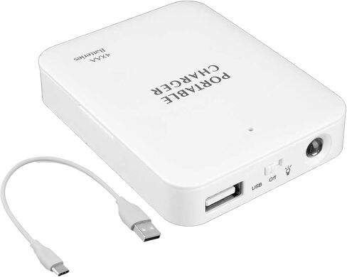 VOLT+ Portable AA Battery Travel Charger Compatible with Apple iPhone 16, 15, 14, and Pro, Pro Max, Plus Models Re-Charger Emergency Backup+ LED Light (2AA Batteries USB-C in Saudi Arabia