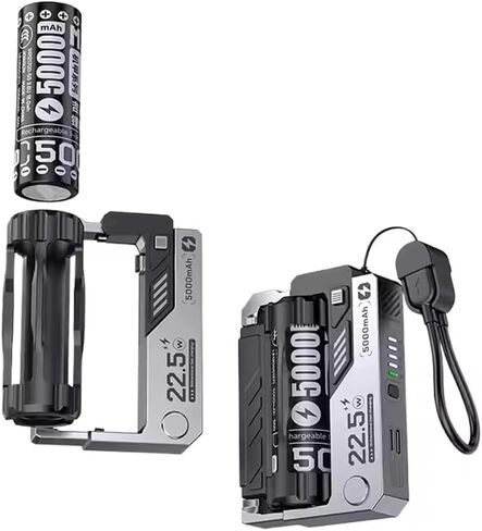 شاحن بطارية 21700 شاحن بطارية وظيفة بنك الطاقة 3A شاحن سريع للبطاريات القابلة لإعادة الشحن ليثيوم أيون 21700 (باستثناء البطارية) in Kuwait