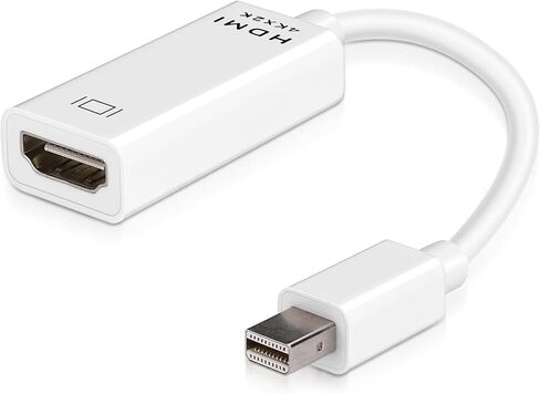 محول Mini DisplayPort إلى HDMI لجهاز Apple MacBook Pro (قبل 2016) محول Mini DP إلى HDMI متوافق مع MacBook Air/Pro وMicrosoft Surface Pro/Dock وجهاز العرض والمزيد - حزمة واحدة in Saudi Arabia