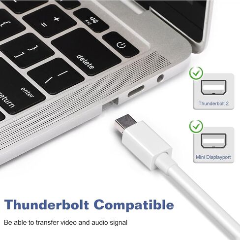 محول Mini DisplayPort إلى HDMI لجهاز Apple MacBook Pro (قبل 2016) محول Mini DP إلى HDMI متوافق مع MacBook Air/Pro وMicrosoft Surface Pro/Dock وجهاز العرض والمزيد - حزمة واحدة in Saudi Arabia