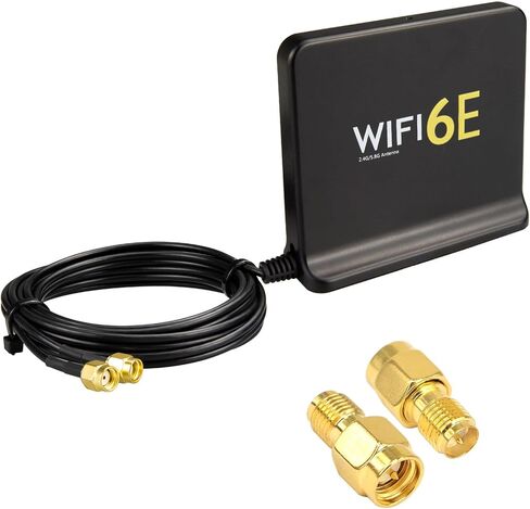 Boobrie Dual Band WiFi Antenna 2.4GHz 5GHz 5.8GHz TS9 WiFi Antenna with Magnetic Base 5dBi External Antennas for Wi-Fi Router/Hotspot/Industrial IoT/Car WiFi, 6.56Ft Low Loss Cable in Saudi Arabia