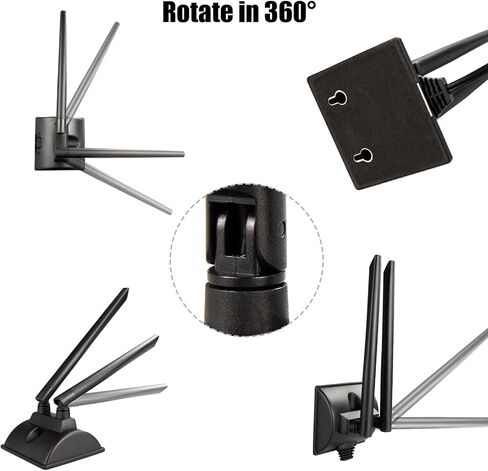 Boobrie Dual Band WiFi Antenna 2.4GHz 5GHz 5.8GHz TS9 WiFi Antenna with Magnetic Base 5dBi External Antennas for Wi-Fi Router/Hotspot/Industrial IoT/Car WiFi, 6.56Ft Low Loss Cable in Saudi Arabia
