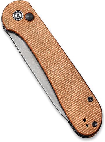 CIVIVI Pocket Folding Knife with 3.47" 14C28N Blade Micarta Handle, Button Lock Elementum Knife for EDC C2103D (Brown) in Saudi Arabia