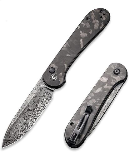CIVIVI Pocket Folding Knife with 3.47" 14C28N Blade Micarta Handle, Button Lock Elementum Knife for EDC C2103D (Brown) in Saudi Arabia