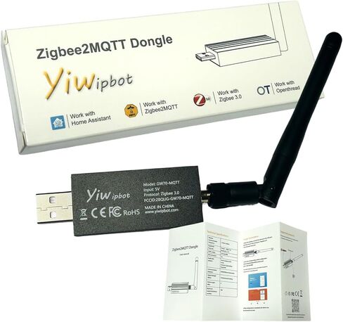 Zigbee 3.0 USB Dongle-P Plus Gateway، TI CC2652P+CP2102N ثنائي الشريحة، بوابة Zigbee USB العالمية مع هوائي لمساعد المنزل، OpenHAB، ZHA، Zigbee2MQTT in Kuwait