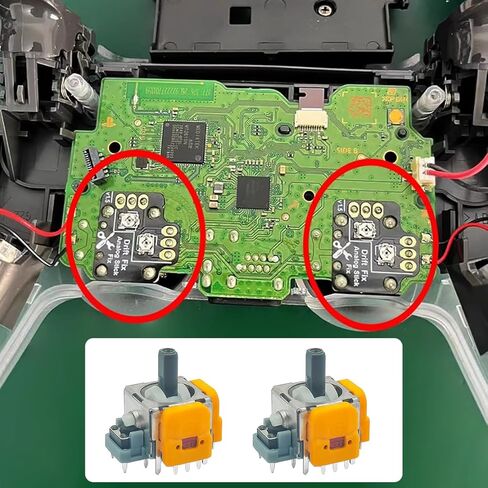 Hall Effect Joystick Repair Kit Compatible with PS5 Controller, SourceTon Anti Drift Replacement Kit with 2 Hall Joysticks, 2 Thumbstick Caps, Metal Tweezer, Screwdriver, Pry Tools in Saudi Arabia