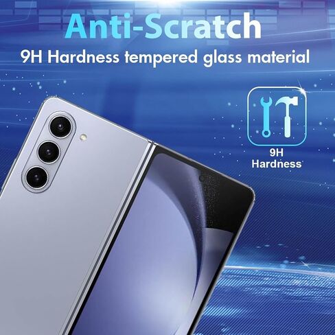 [مجموعة مكونة من 6 قطع] واقي شاشة متوافق مع هاتف Galaxy Z Fold 5 5G - 2 طبقة داخلية من مادة TPU + 2 زجاج مقسى خارجي + 2 واقي لعدسة الكاميرا، وضوح عالي، مضاد للكسر in Kuwait