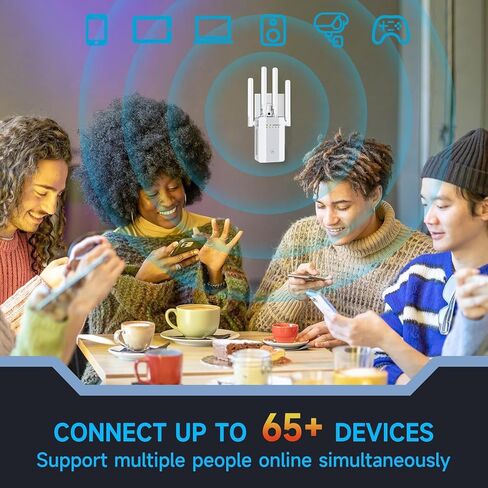 WiFi Extender for Home| WiFi Repeater & Wireless Signal Booster-10K+sq.ft, Supporting 75 Devices, WPS Setup & Ethernet Port in Kuwait