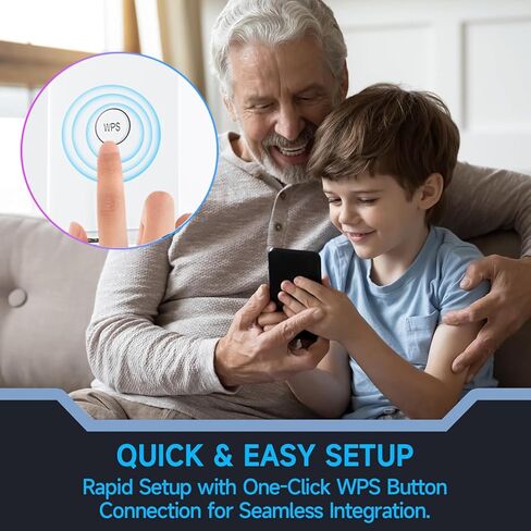 WiFi Extender for Home| WiFi Repeater & Wireless Signal Booster-10K+sq.ft, Supporting 75 Devices, WPS Setup & Ethernet Port in Kuwait