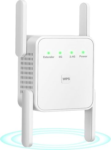 WiFi Extender Signal Booster Covers 10000 Sq.ft and 80 Devices, Fastest 2.4GHz High Speed WiFi Repeater with Ethernet Port - Eliminate Dead Zones with Wireless Internet Booster for Home,White in Saudi Arabia