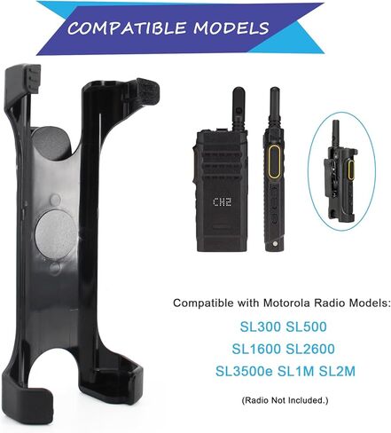 PMLN7190 PMLN7190A Carry Holster Holder Case with Swivel Belt Clip Fit for Motorola SL300 SL500 SL3500e SL1600 SL2600 SL1M SL2M Two Way Radio (3 Pack) in Saudi Arabia