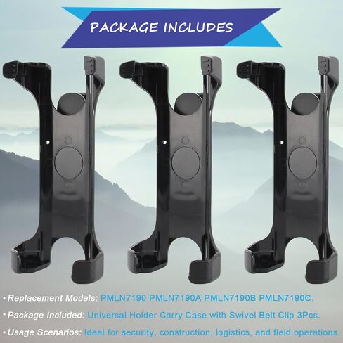 PMLN7190 PMLN7190A Carry Holster Holder Case with Swivel Belt Clip Fit for Motorola SL300 SL500 SL3500e SL1600 SL2600 SL1M SL2M Two Way Radio (3 Pack) in Saudi Arabia