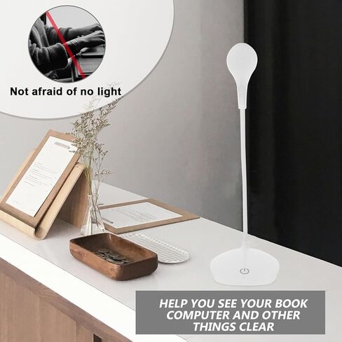 USB Night Light and Eye Protection Book Reading Lamp 360° Rotation USB Learning Light for Bedside and Nursing, White in Saudi Arabia