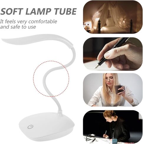 USB Night Light and Eye Protection Book Reading Lamp 360° Rotation USB Learning Light for Bedside and Nursing, White in Saudi Arabia
