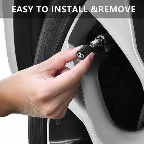 أغطية جذعية صمام الإطارات لسيارة Mercedes Benz AMG أغطية هوائية لعجلة السيارة المعدنية ملحقات أغطية جذعية صمام السيارات 4 عبوات باللون الأسود in Saudi Arabia