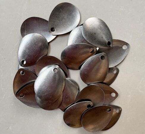 100pcs Original DIY Unpainted Unelectroplated Steel Colorado Spinner Blades Smooth Finish in Saudi Arabia