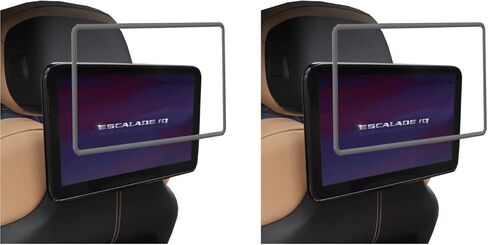 Silicone Screen Protector for 2021-2026 Cadillac Escalade Rear Seat Entertainment System, Soft Edge Guard Shockproof Anti-Crash Cover for Backseat Headrest Screen, Easy to Install (Gray) in Saudi Arabia