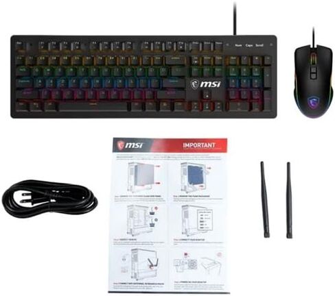 msi Codex R2 AI Gaming Desktop (Intel Ultra 7-265, GeForce RTX 5060 Ti 8GB GDDR7, 32GB DDR5, 2TB PCIe SSD, RGB KB & Mouse, Wi-Fi 6E, Bluetooth 5.3, Win 11 Pro) w/DKZ USB Port Expander in Saudi Arabia