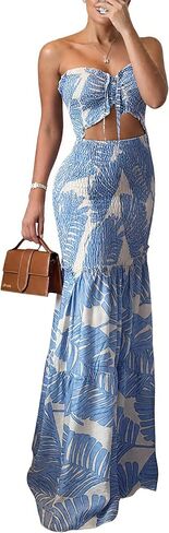 Chicme Floral Press Pret Dress 2025 Tie Ruched Shirred Bandeau Party Dress Slim Fit Fit Hend Hend Dresses in Kuwait