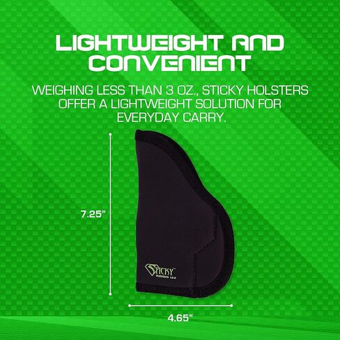 Sticky Holsters Concealment Holsters for Men and Women - LG-2 Large - Fits Medium Glocks, Ruger SR9, and Similar up to 4.2" Barrel - Suitable for Left and Right-Hand Draw; IWB or Pocket Carry in Saudi Arabia