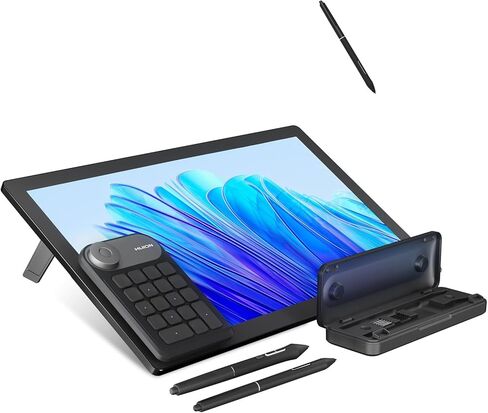 تابلت الرسم HUION KAMVAS Pro 19 4K UHD مع حزمة شاشة تعمل باللمس وقلم HUION Slim PW600S in Kuwait