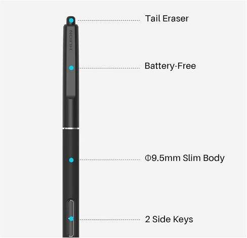 تابلت الرسم HUION KAMVAS Pro 19 4K UHD مع حزمة شاشة تعمل باللمس وقلم HUION Slim PW600S in Kuwait