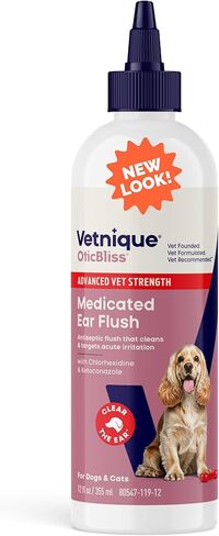 Vetnique Oticbliss Dog Ear Infection Treatment & Ear Cleaner Flush 6oz in Saudi Arabia