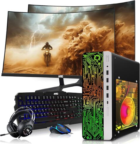 HP Gaming PC Desktop Computer – AMD Pro A10-9700,GT 1030 Graphics,8GB RAM,256GB SSD,RGB Keyboard with AI Copilot,Mouse,WiFi,RGB Headphone,Windows 11(Renewed) in Saudi Arabia