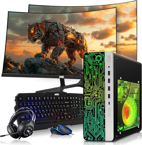 HP Gaming PC Desktop Computer – AMD Pro A10-9700,GT 1030 Graphics,8GB RAM,256GB SSD,RGB Keyboard with AI Copilot,Mouse,WiFi,RGB Headphone,Windows 11(Renewed) in Saudi Arabia