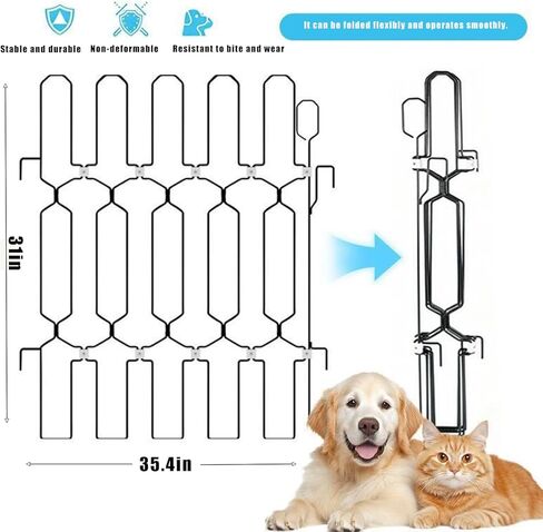 Metal Telescopic gate, 35.4 inches Wide and 31 inches high, is a Safe pet gate Suitable for Front Doors, RVs, doorways, etc., and is Easy to Install. in Kuwait