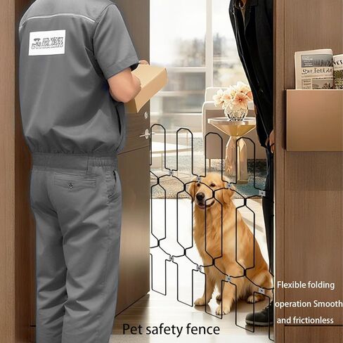 Metal Telescopic gate, 35.4 inches Wide and 31 inches high, is a Safe pet gate Suitable for Front Doors, RVs, doorways, etc., and is Easy to Install. in Kuwait
