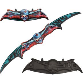 سكين بشفرة مزدوجة - سكين جيب بشفرات مزدوجة قابلة للطي بزنبرك مقاس 11 بوصة - سكين رائع وتكتيكي للرجال، مثالي كهدية أو لمجموعة سكاكين الجيب الخاصة بك! (ذهبي) in Kuwait